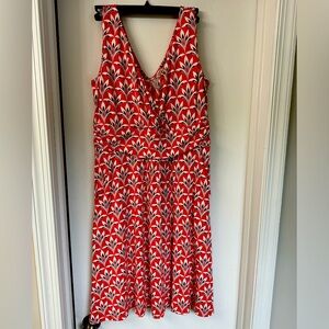 Boden red, white, and green sundress.